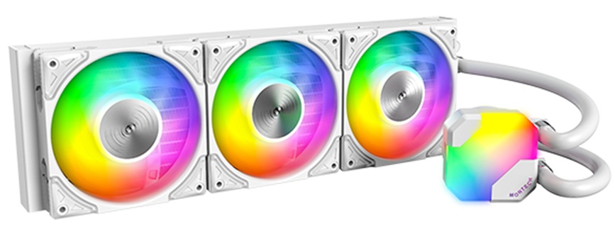 Система водяного охлаждения Montech HyperFlow 360 ARGB белый 120мм алюминий+медь 29.1db 4-pin 320W