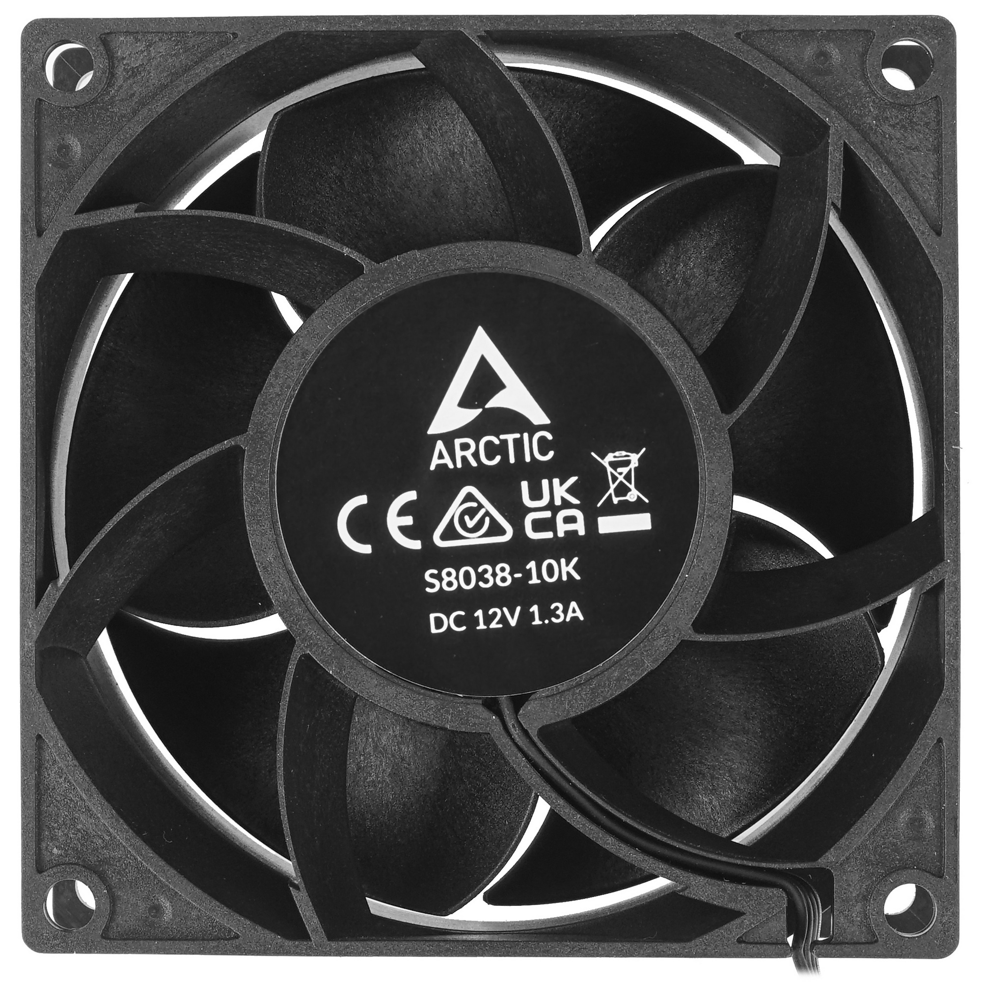 Комплект вентиляторов для корпуса Arctic S8038-10K (4 Pack) черный, 80 мм, 10000 об/мин, 4 pin