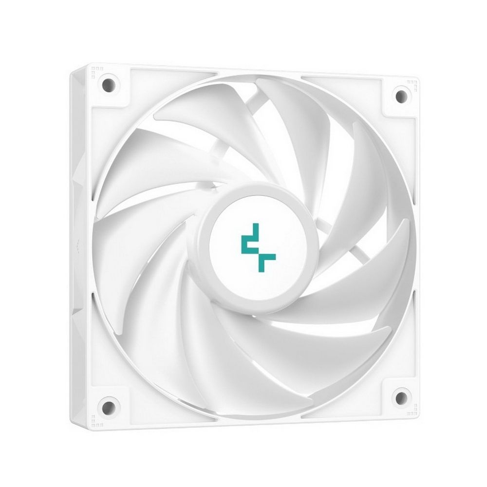 Кулер для процессора DEEPCOOL AG400 DIGITAL WH белый, 120 мм, алюминий/медь, 2100 об/мин, 31.6 дБ, 4