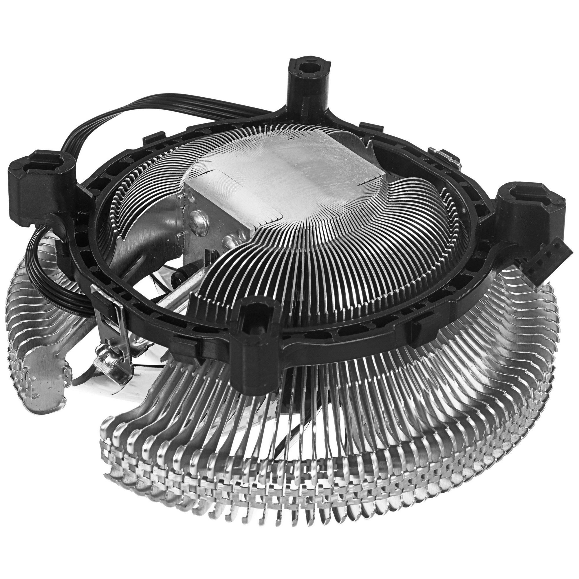 Кулер для процессора Crown CM-S1250TPWM v2 серебристый/черный, 95 мм, алюминий, 2000 об/мин, 28.7 дБ
