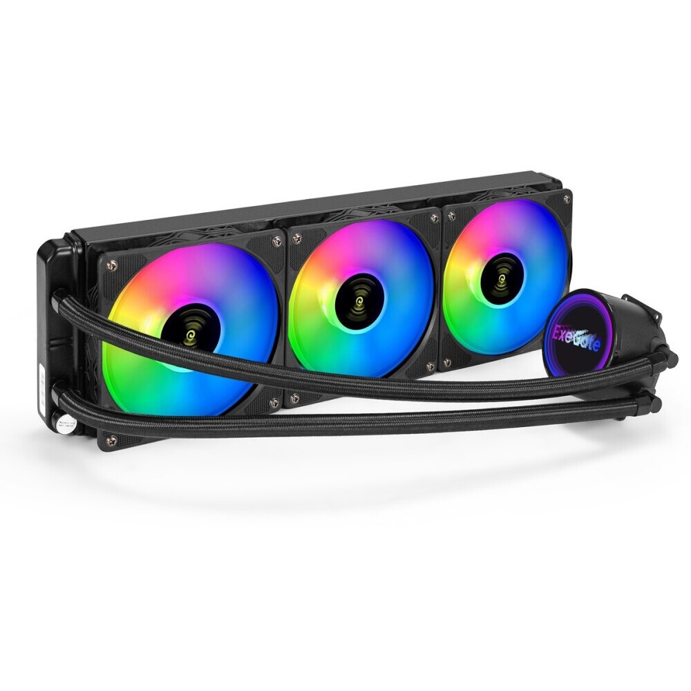 Система водяного охлаждения ExeGate BlackWater-360.PWM.RGB черный, 120 мм, алюминий/медь, 2000 об/ми