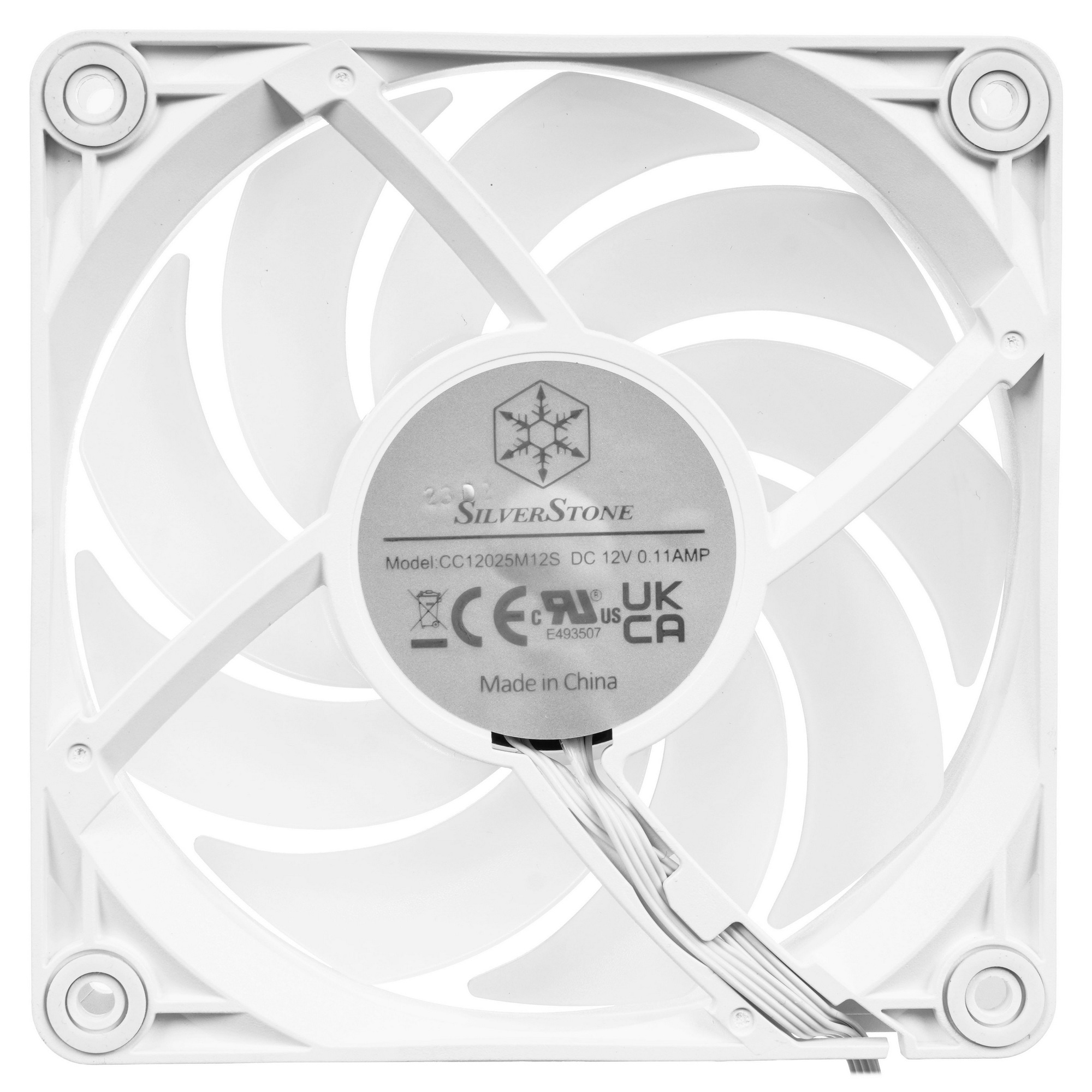 Вентилятор для корпуса Silverstone VISTA 120 ARGB белый, 120 мм, 2000 об/мин, 30.6 дБ, 4 pin