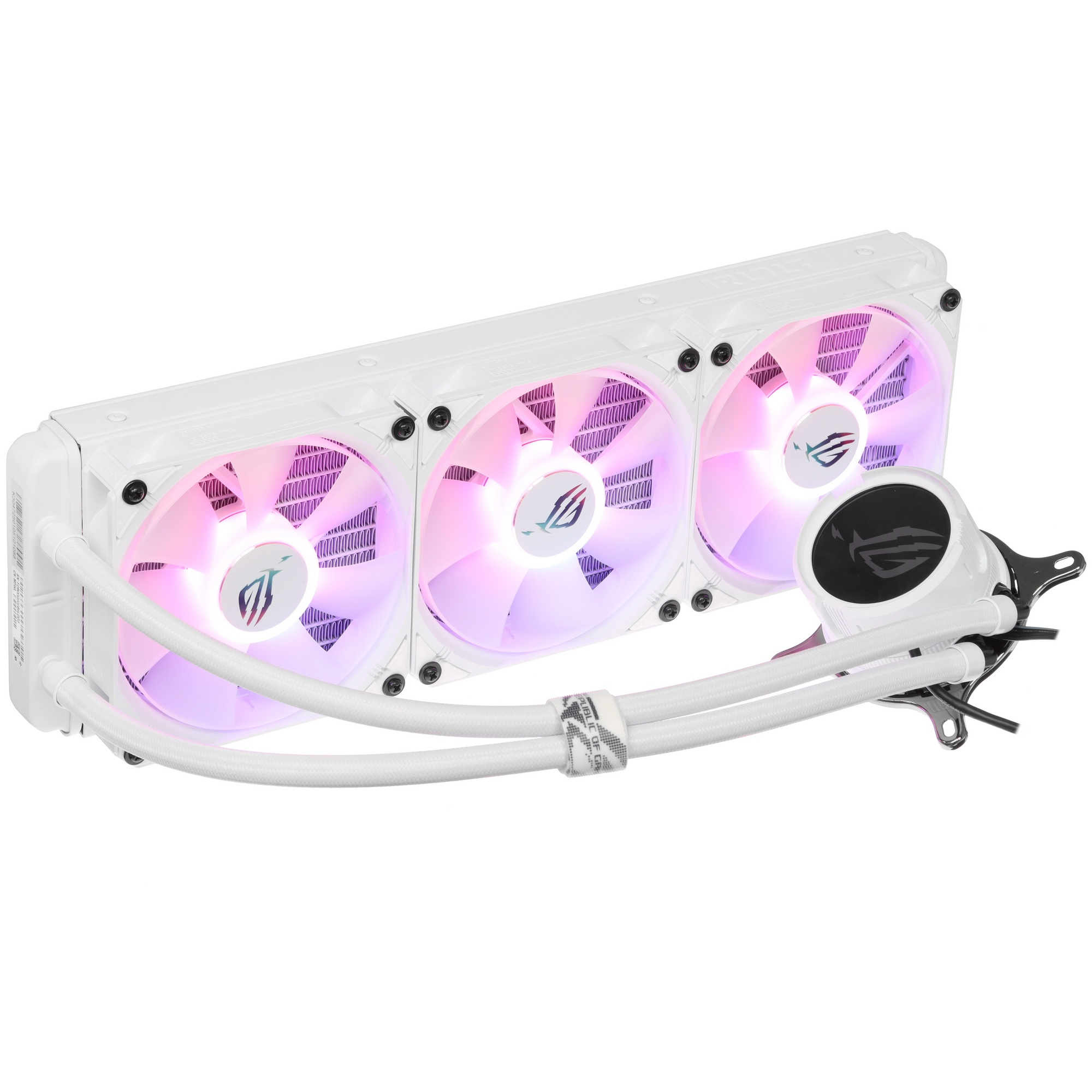 Жидкостная система охлаждения ASUS ROG STRIX LC III 360 ARGB белый, 120 мм, алюминий, 2200 об/мин, 3