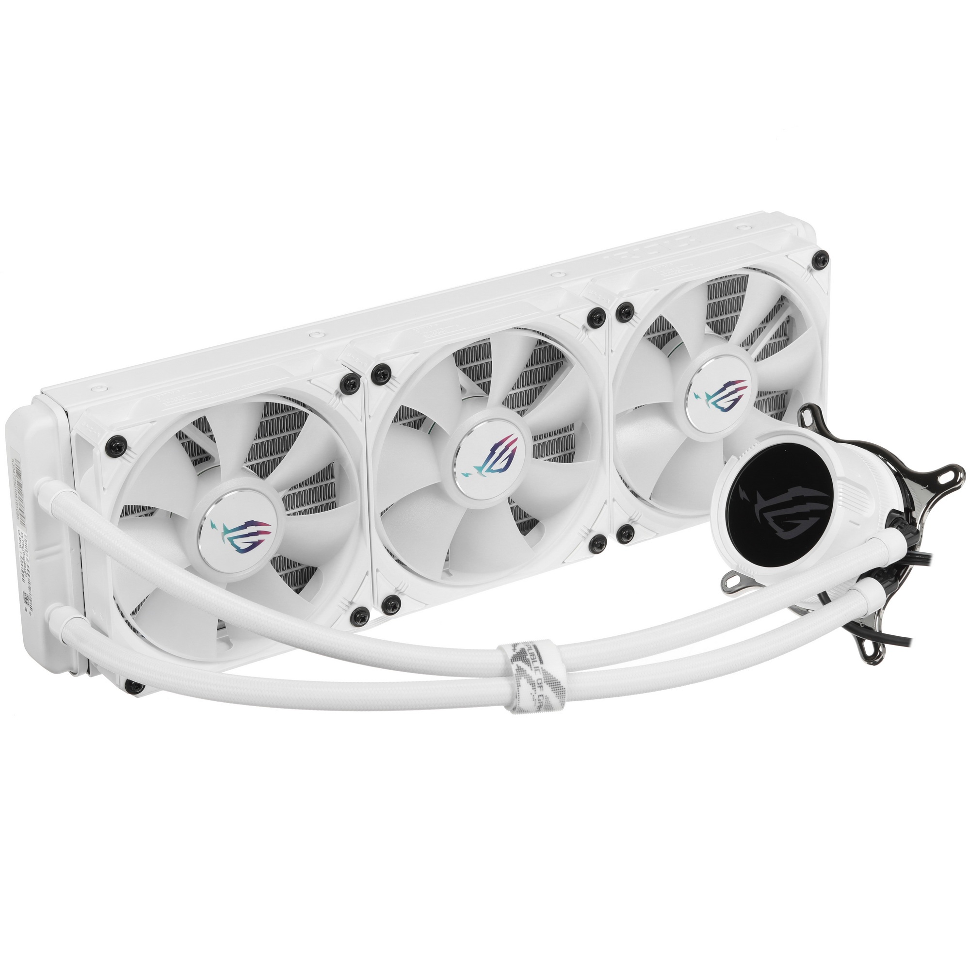 Жидкостная система охлаждения ASUS ROG STRIX LC III 360 ARGB белый, 120 мм, алюминий, 2200 об/мин, 3