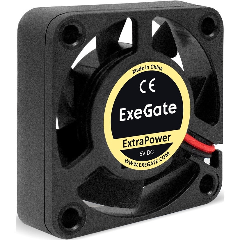 Вентилятор для корпуса ExeGate ExtraSilent ES04010S3P-5 черный, 40 мм, 4500 об/мин, 22 дБ, 3 pin