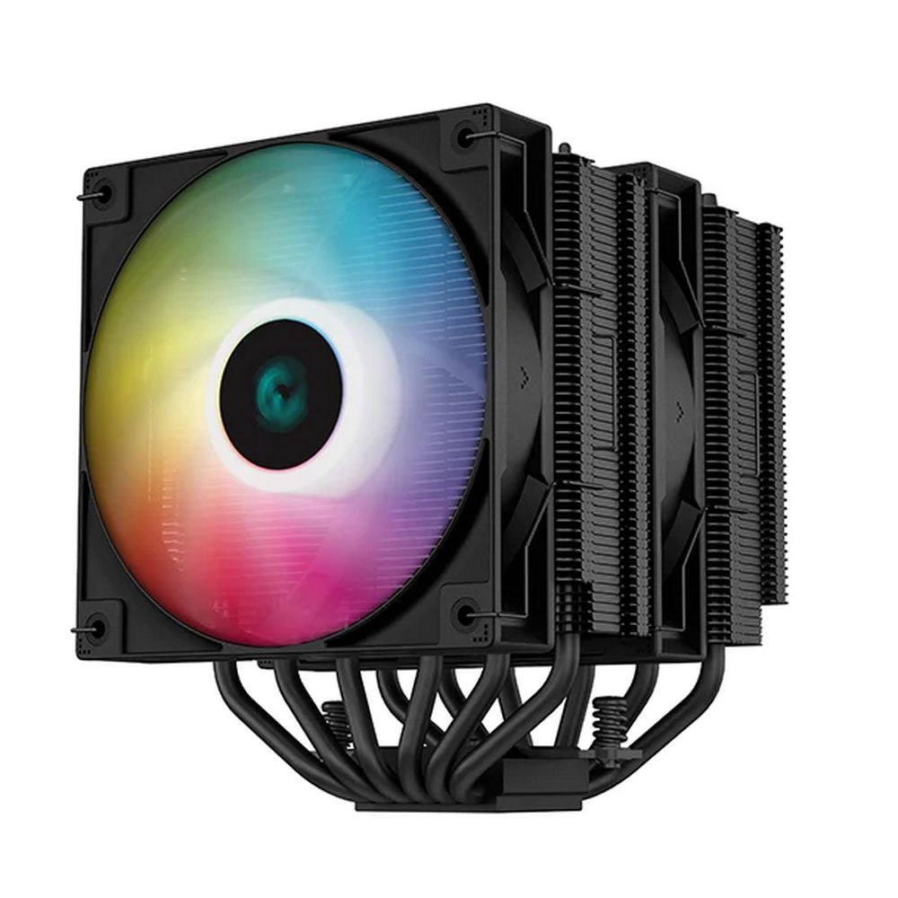 Кулер для процессора DEEPCOOL AG620 BK ARGB черный, 120 мм, алюминий/медь, 1850 об/мин, 29.4 дБ, 4 p