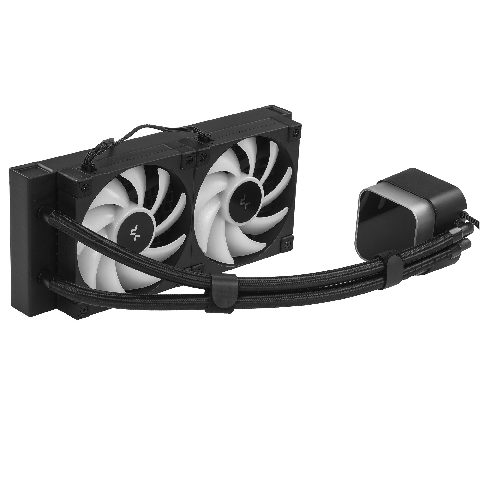Система жидкостного охлаждения DEEPCOOL LQ240 черный, 120 мм, алюминий, 2400 об/мин, 38.71 дБ, 3 pin