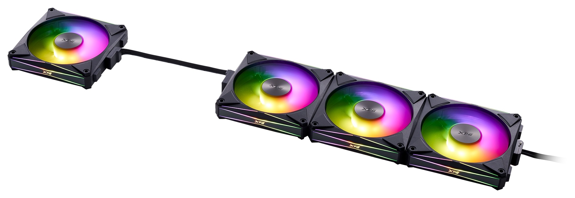 Вентилятор для корпуса ADATA XPG HURRICANE 120 PWM ARGB черный, 120 мм, пластик, 2000 об/мин, 18.17