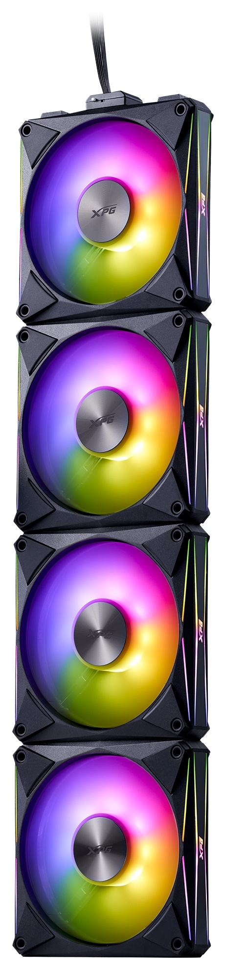 Вентилятор для корпуса ADATA XPG HURRICANE 120 PWM ARGB черный, 120 мм, пластик, 2000 об/мин, 18.17