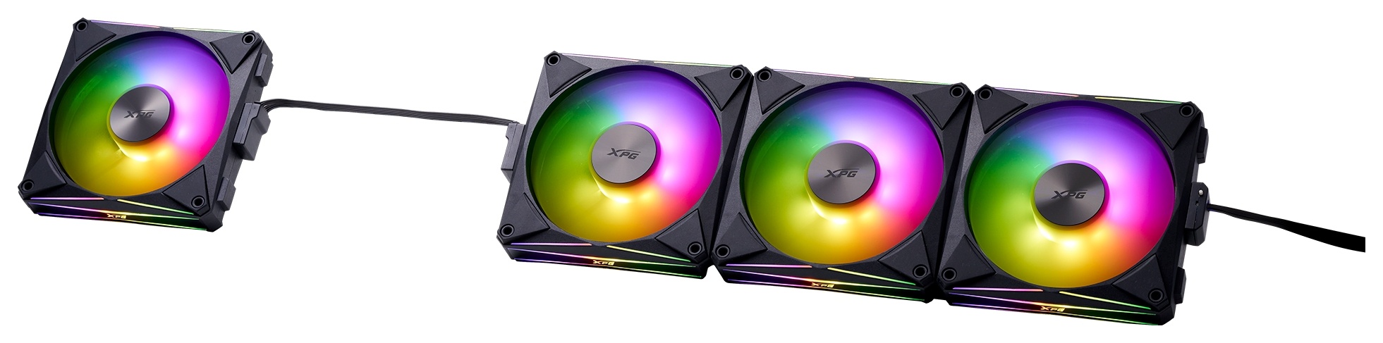 Вентилятор для корпуса ADATA XPG HURRICANE 120 PWM ARGB черный, 120 мм, пластик, 2000 об/мин, 18.17