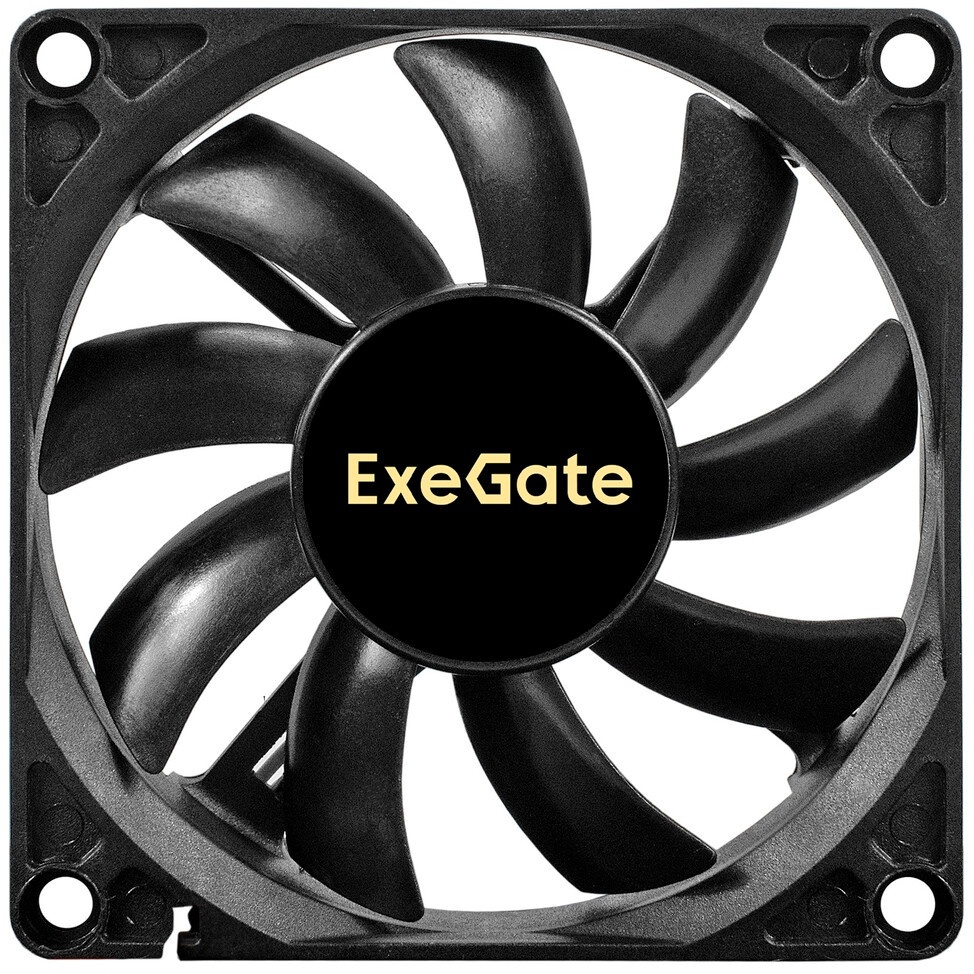 Вентилятор для корпуса ExeGate EX08015S3P-24 черный, 80 мм, 2500 об/мин, 30.1 дБ, 3 pin