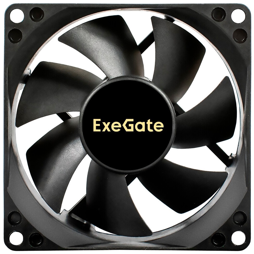 Вентилятор для корпуса ExeGate EX08025H3P черный, 80 мм, 2000 об/мин, 19 дБ, 3 pin