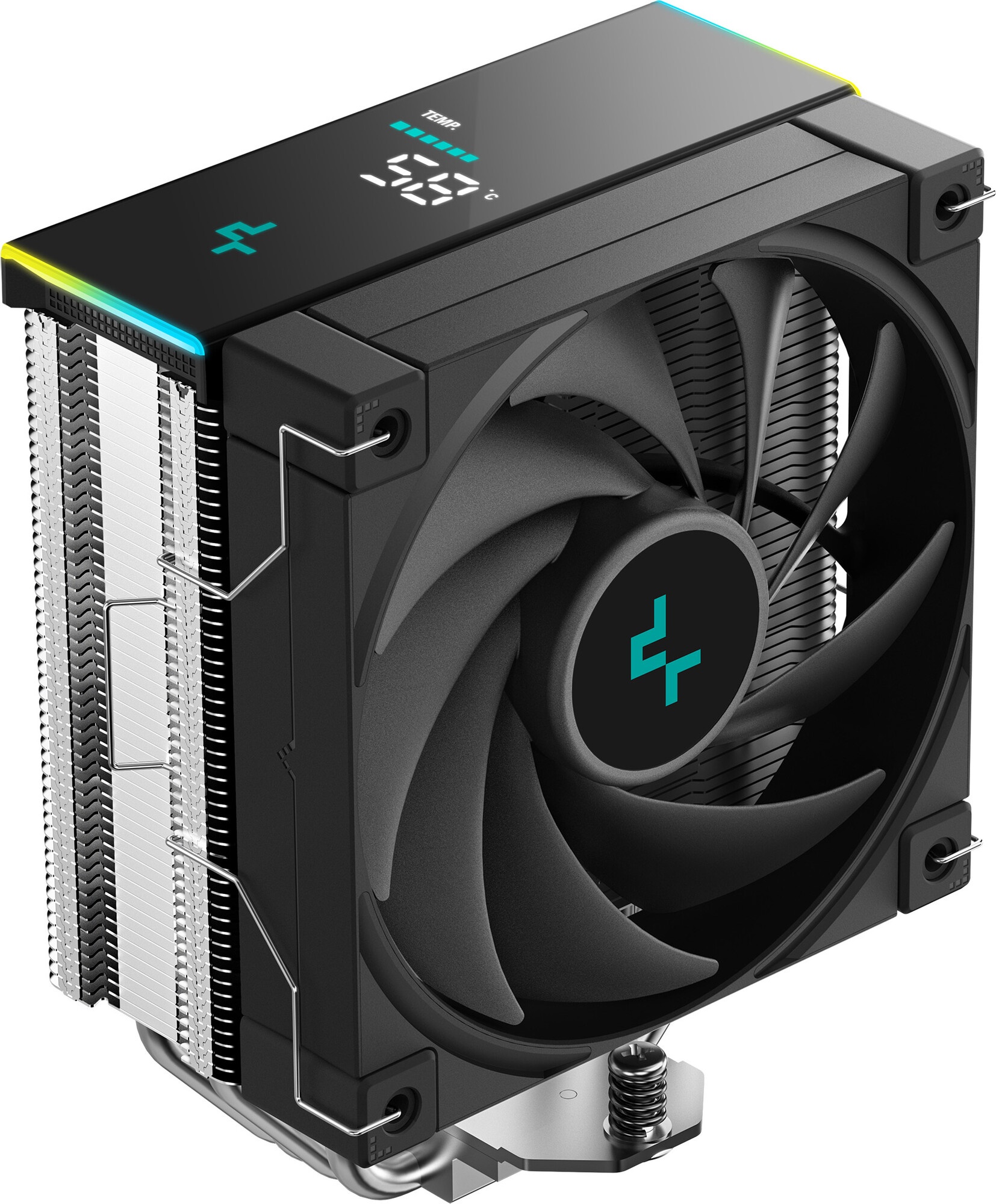 Кулер для процессора DEEPCOOL AK400 DIGITAL черный, 120 мм, алюминий/медь, 1850 об/мин, 28 дБ, 4 pin