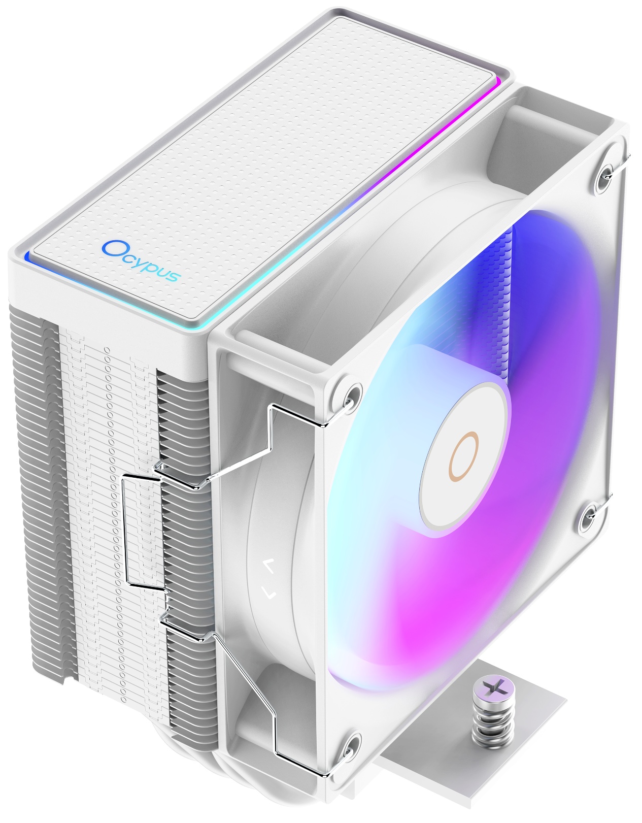 Кулер для процессора Ocypus Gamma A40 WH ARGB Gamma-A40-WH1AAWN00X-GL белый 100мм алюминий+медь 29,5