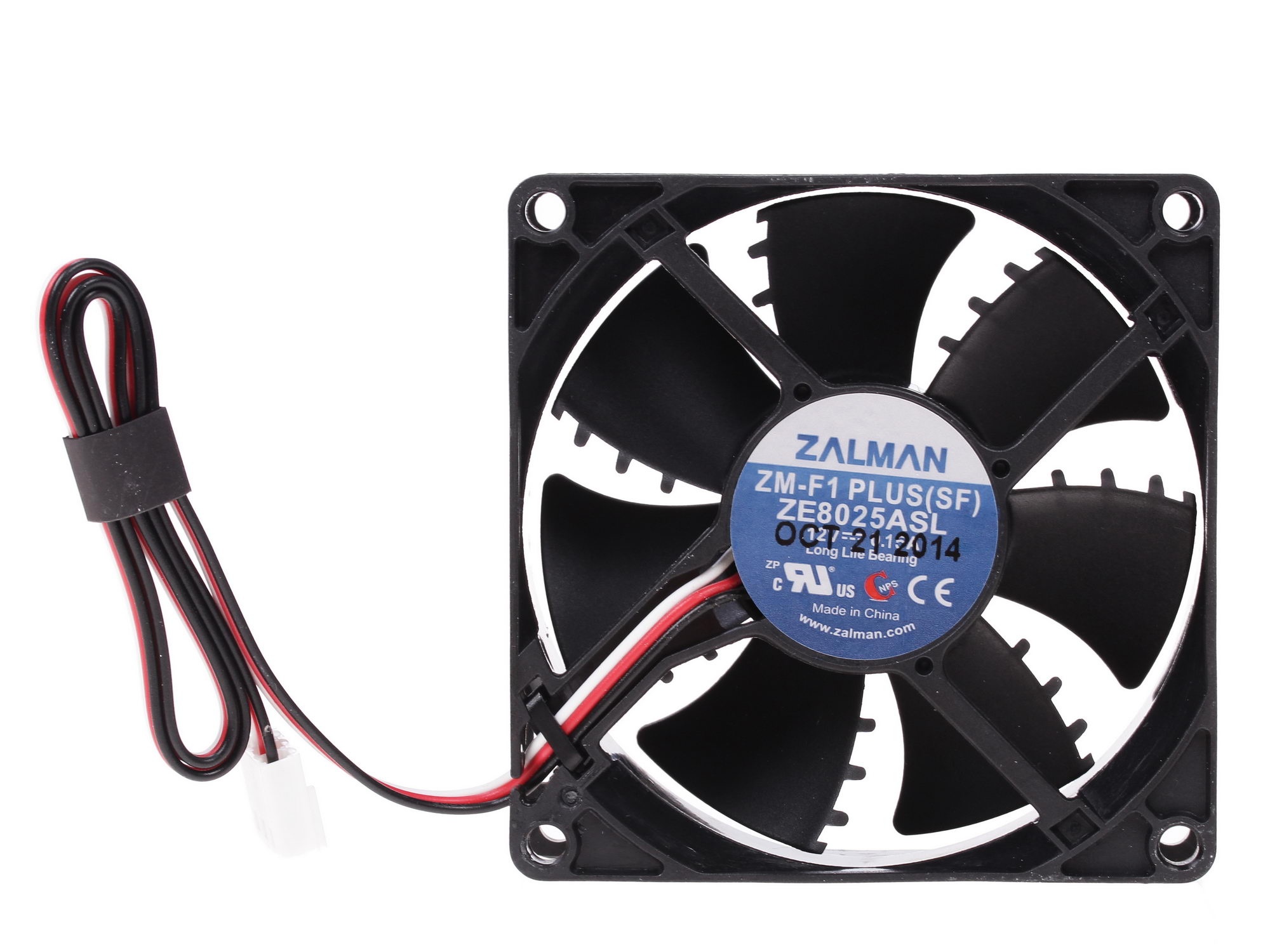 Вентилятор для корпуса Zalman ZM-F1 PLUS (SF) черный, 80 мм, 2000 об/мин, 23 дБ, 3 pin