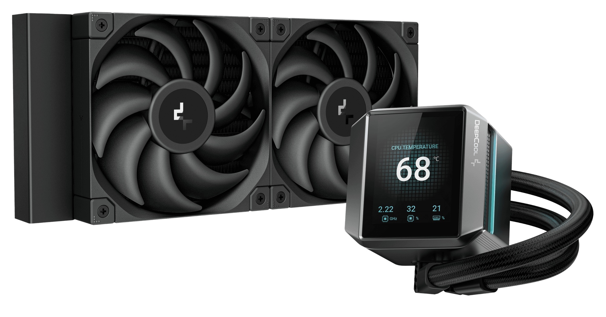 Система жидкостного охлаждения DEEPCOOL MYSTIQUE 240 черный, 120 мм, алюминий, 2150 об/мин, 36.49 дБ