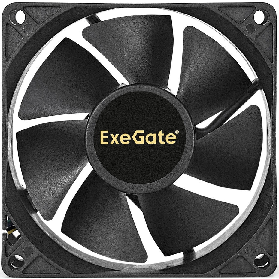 Вентилятор для корпуса ExeGate EX08015S3P черный, 80 мм, 2000 об/мин, 20.5 дБ, 3 pin
