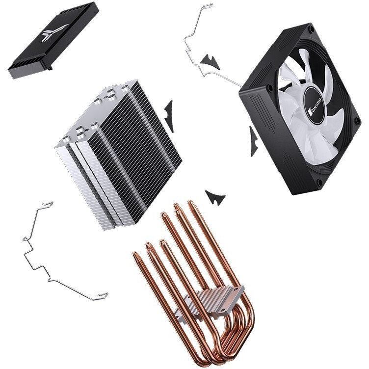 Кулер для процессора AeroCool / Formula Verkho 4 Lite серебристый, 90 мм, алюминий/медь, 2000 об/мин