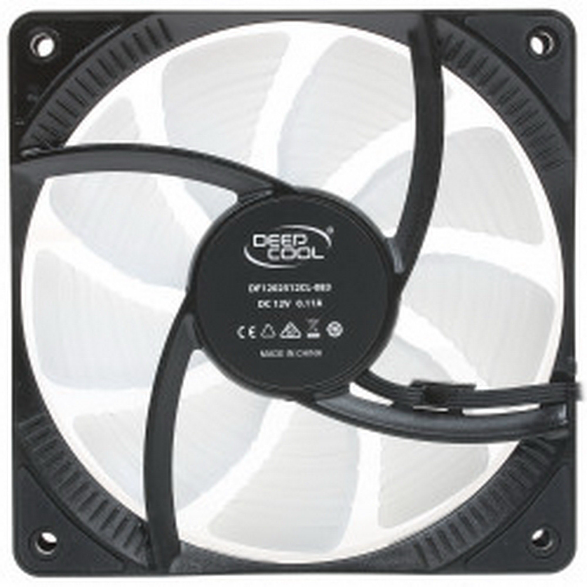 Вентилятор для корпуса DEEPCOOL CF120 черный, 120 мм, 1500 об/мин, 27 дБ, 4 pin