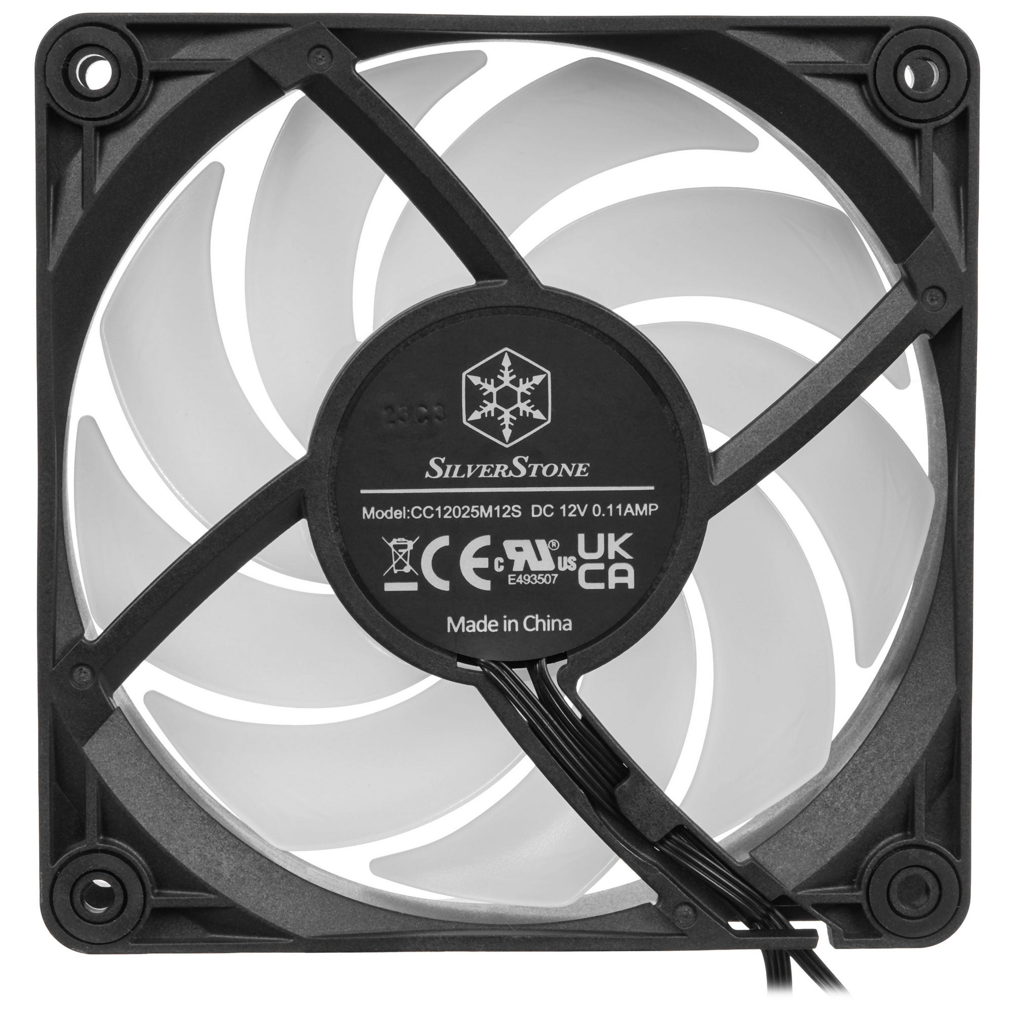 Вентилятор для корпуса Silverstone VISTA 120 ARGB черный, 120 мм, 2000 об/мин, 30.6 дБ, 4 pin