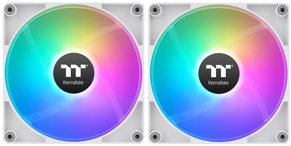 Вентилятор для корпуса Thermaltake CT120 Sync Reverse ARGB 120х120x25 белый 4-pin 31.2дБ (упак.:2шт)