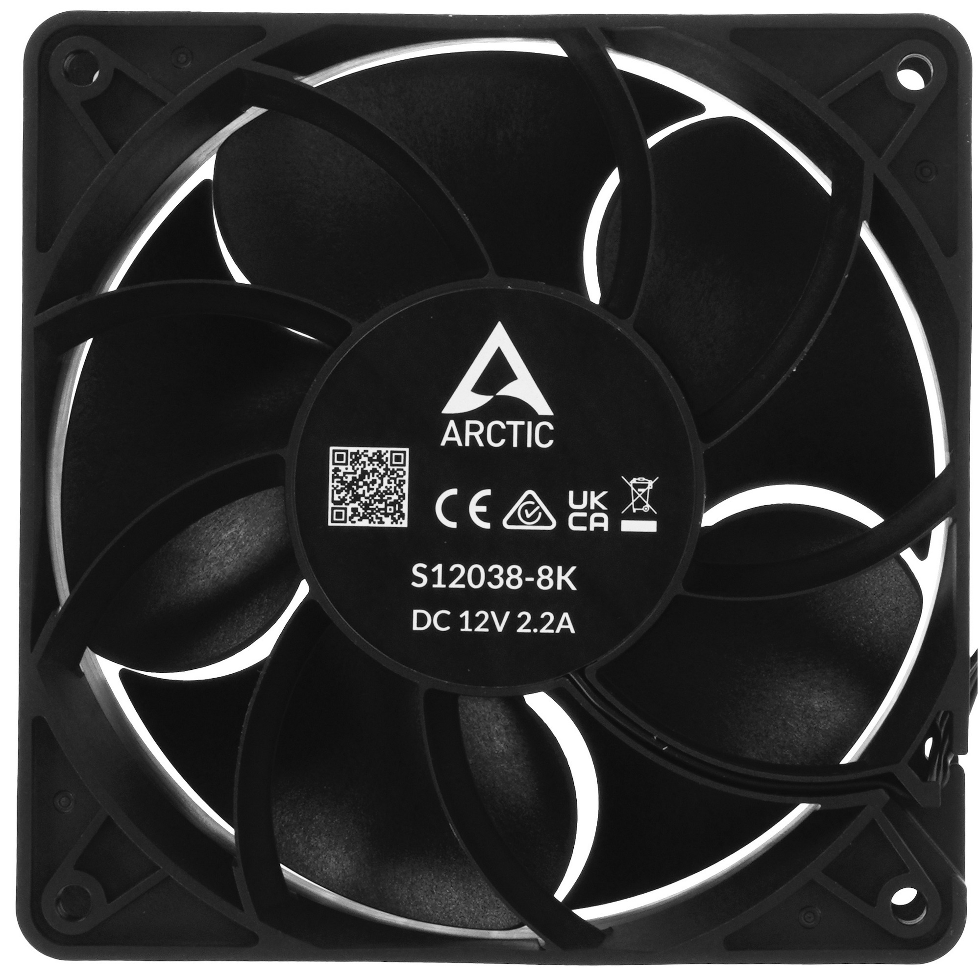 Комплект вентиляторов для корпуса Arctic S12038-8K 3 Pack черный, 120 мм, 8000 об/мин, 4 pin
