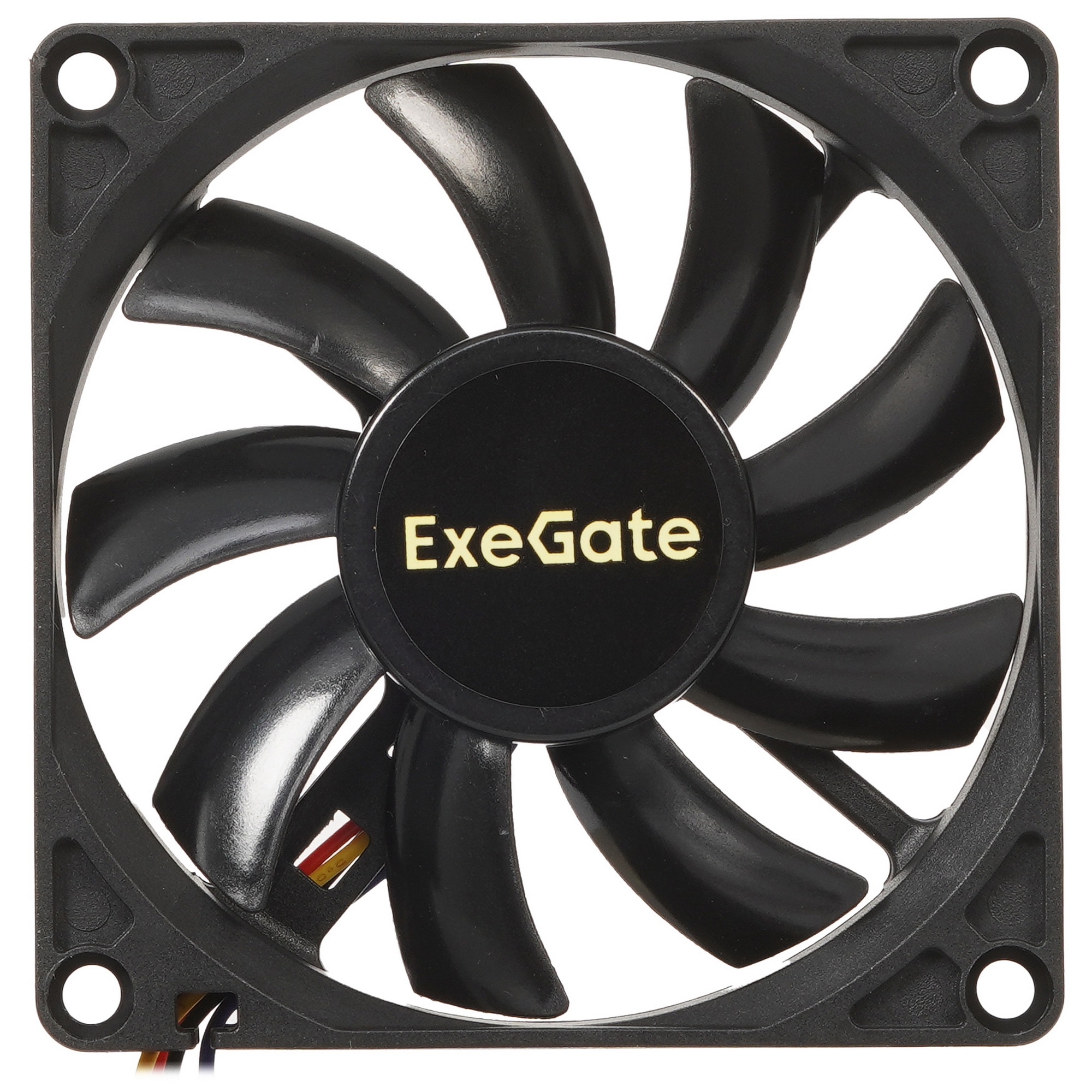 Вентилятор для корпуса ExeGate EX08015B4P-PWM черный, 80 мм, 2500 об/мин, 25 дБ, 4 pin