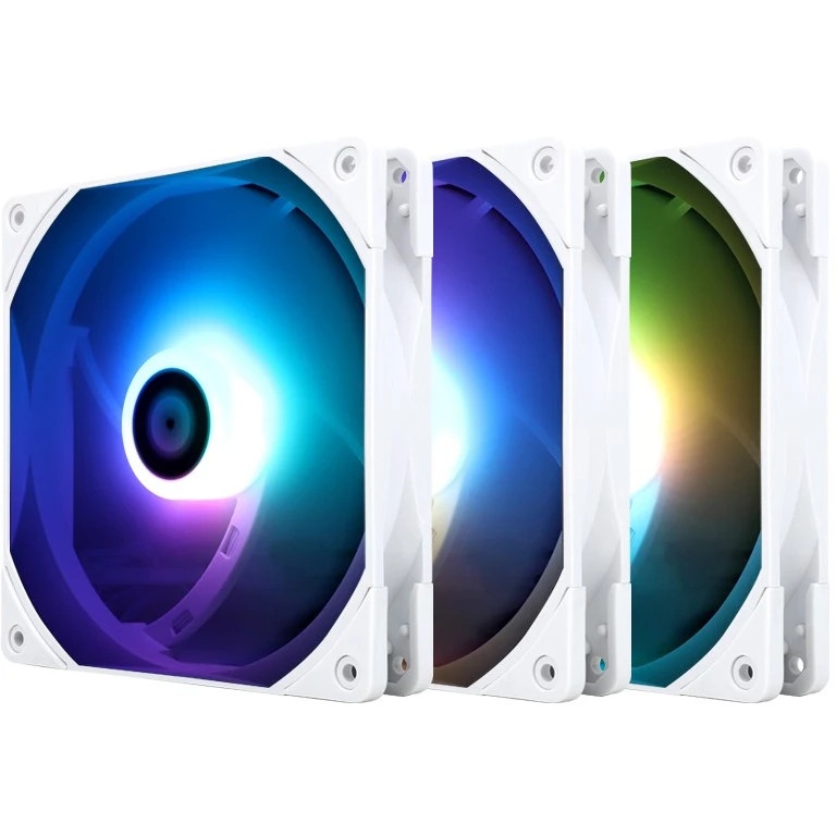 Кулер для корпуса Thermalright TL-C14W-Sx3 белый (140x140x26mm, 4-pin PWM, ARGB, 74.3CFM, 26.6dBA, 1
