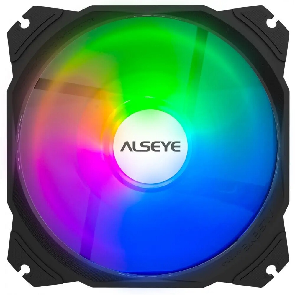 Вентилятор для корпуса Alseye M120-PB-A черный, 120 мм, 1700 об/мин, 35.8 дБ, 4 pin