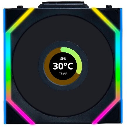 Корпусный вентилятор LIAN LI UNI FAN TL LCD (3pcs) G99.12TLLCD3B.00 черный 120мм 1900rpm 27db 7-pin