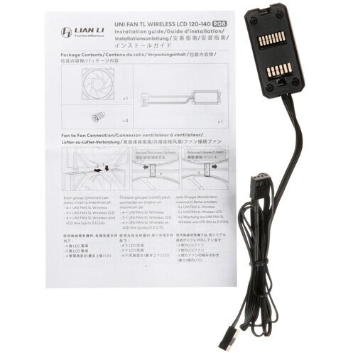 Корпусный вентилятор LIAN LI UNI FAN TL LCD (3pcs) G99.12TLLCD3B.00 черный 120мм 1900rpm 27db 7-pin