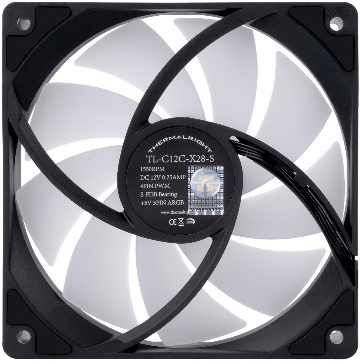 Вентилятор Aerocool / Formula Astro 12 ARGB черный, 120 мм, 1000 об/мин, 17.5 дБ, 6 pin