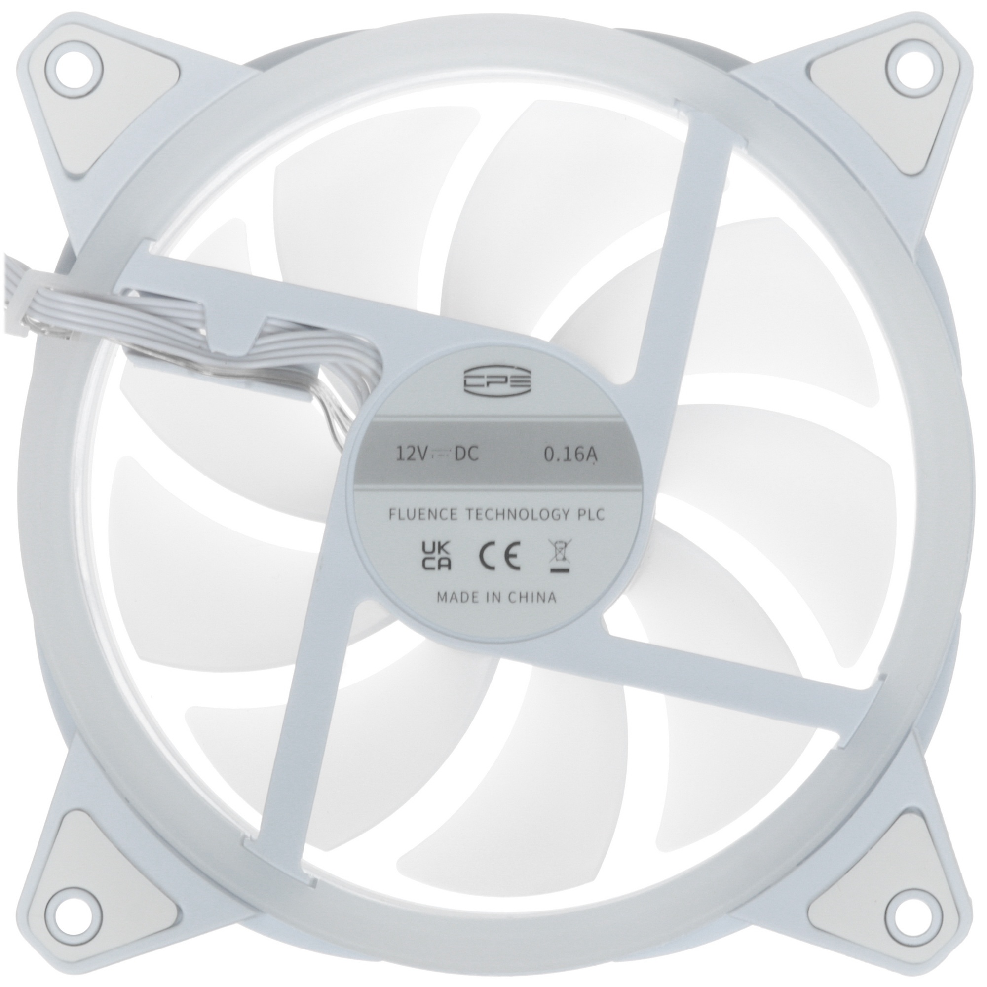 Вентилятор для корпуса PCCooler F3 T120 ARGB белый, 120 мм, 1800 об/мин, 21.6 дБ, 4 pin