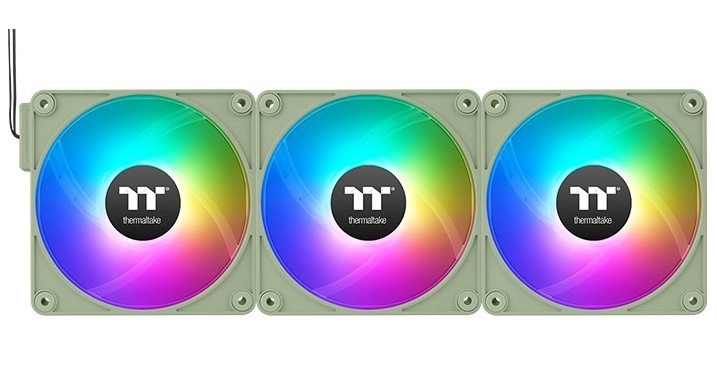 Комплект вентиляторов для корпуса Thermaltake CT140 EX Reverse ARGB Sync (3 шт.) зеленый, 140 мм, 18