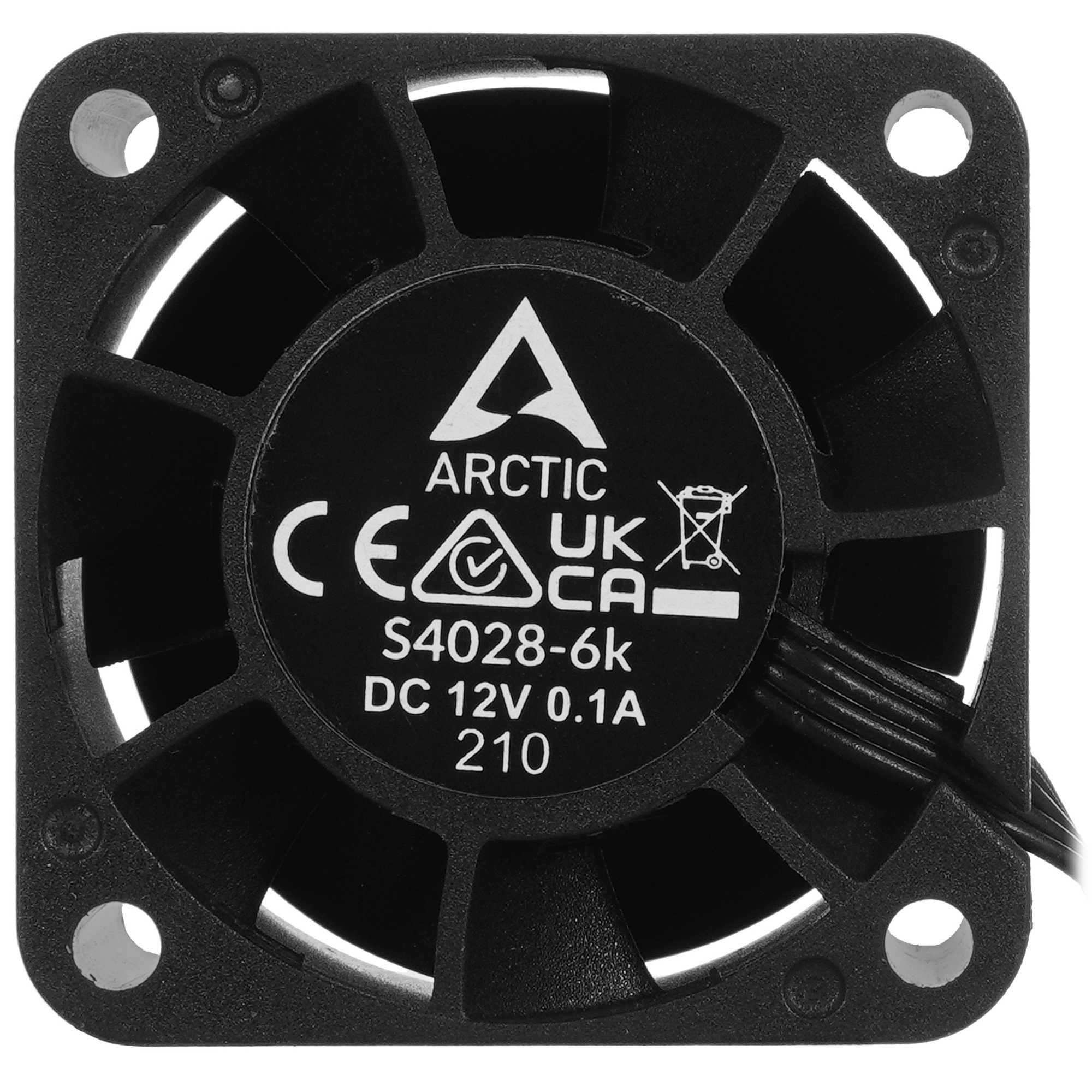 Вентилятор для корпуса Arctic S4028-6K черный, 40 мм, 6000 об/мин, 4 pin
