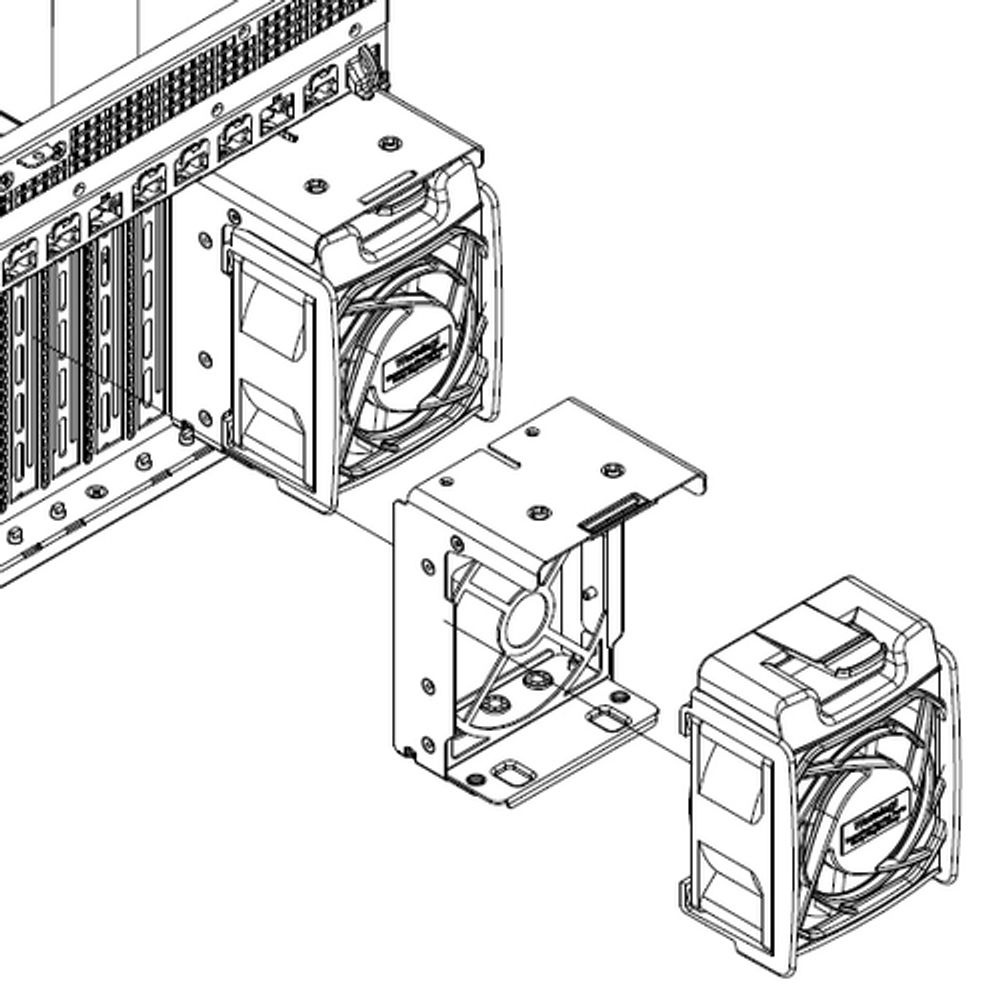Набор охлаждения Supermicro SC747B X10 Passive GPU Kit