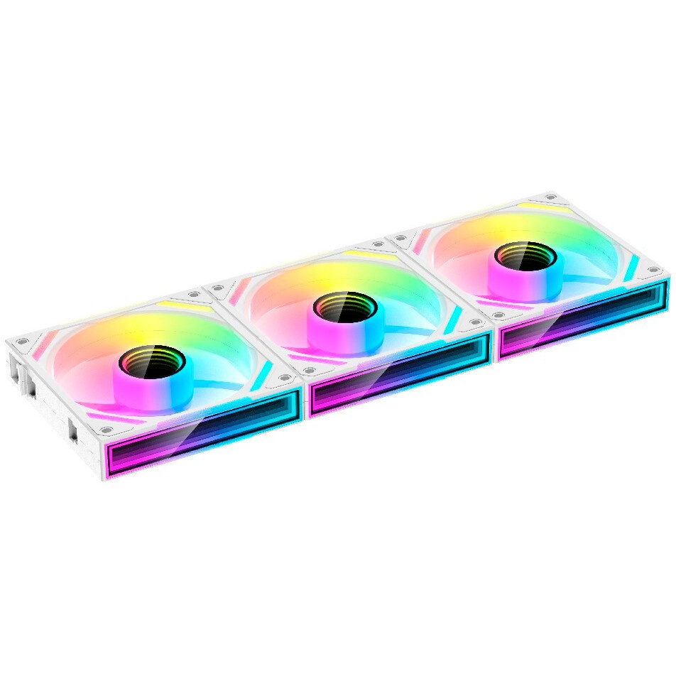 Комплект вентиляторов для корпуса Arctic P12 PWM PST A-RGB (3 шт.) белый, 120 мм, 2000 об/мин, 22.5