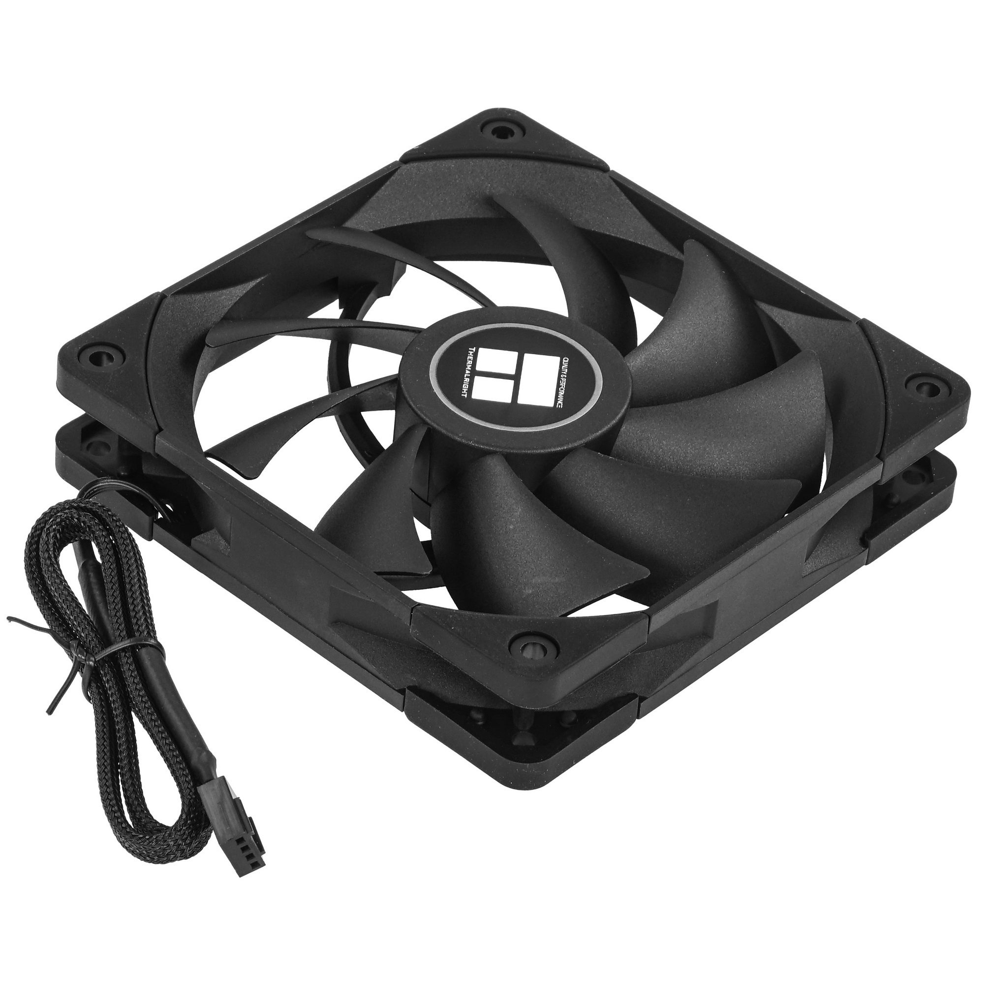 Вентилятор для корпуса Thermalright TL-C12-B черный, 120 мм, 1500 об/мин, 25.6 дБ, 4 pin