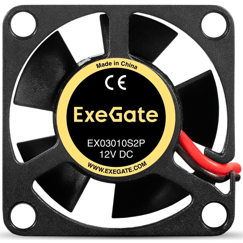 Вентилятор для корпуса ExeGate EX03010B3P черный, 30 мм, 10500 об/мин, 29 дБ, 3 pin