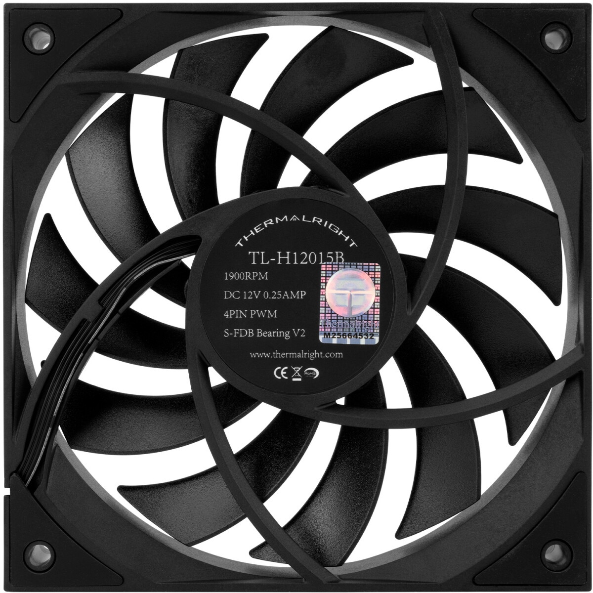 Вентилятор Enermax 12см UCTB12P [T.B. Silence PWM] 120x120x25, рамка HALO, 500-1500 об/мин, 8-18 дба