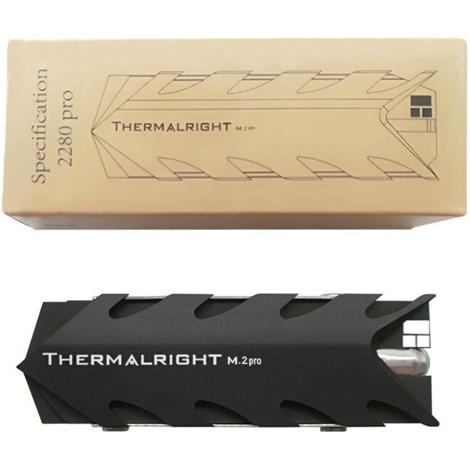 Радиатор для M.2 SSD Thermalright 2280, 75x23х12 мм, серый (002189)