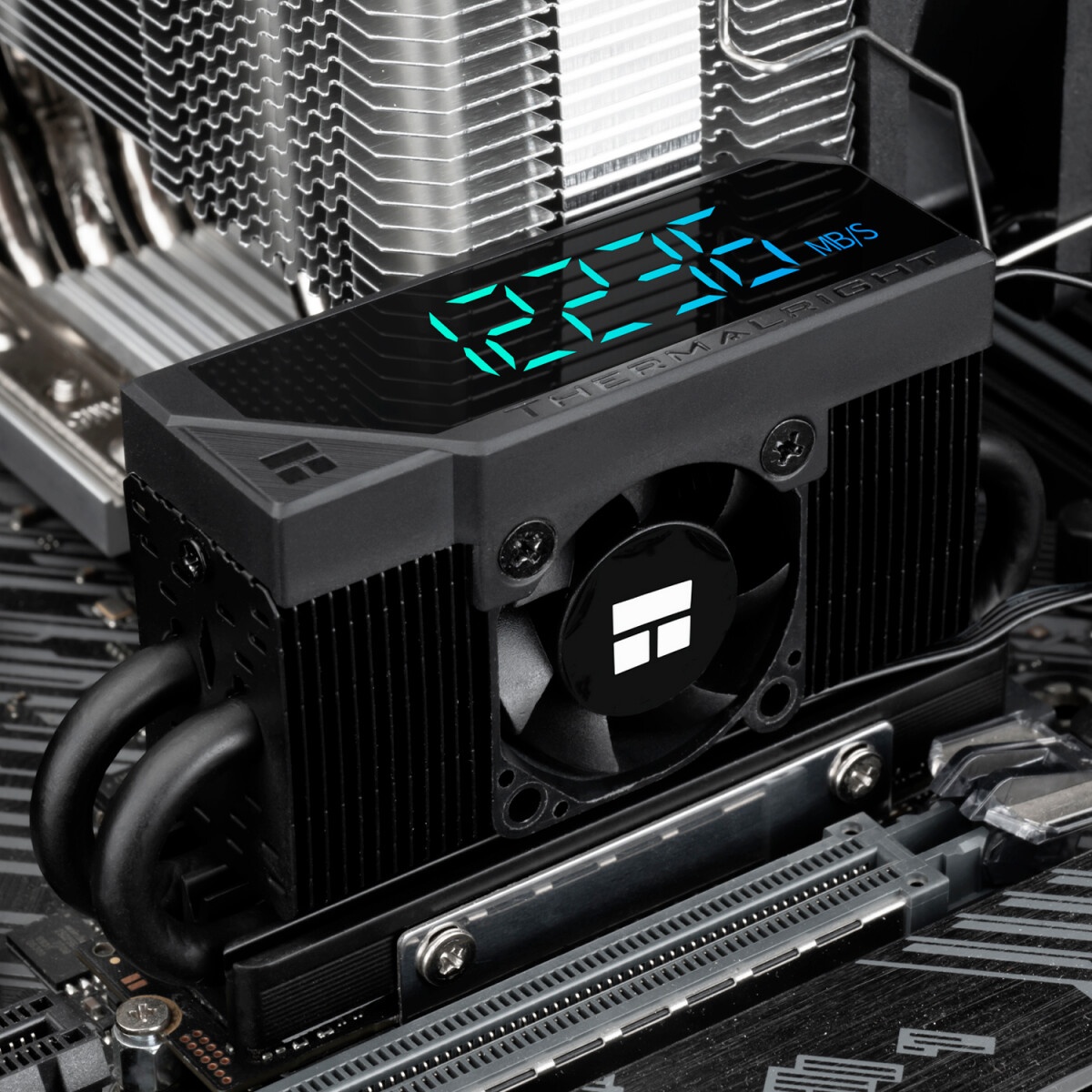 Радиатор для M.2 SSD Thermalright 2280, 75x23х12 мм, серый (002189)