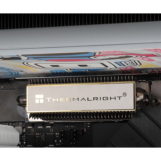 Радиатор для M.2 SSD Thermalright 2280, 75x23х12 мм, серый (002189)