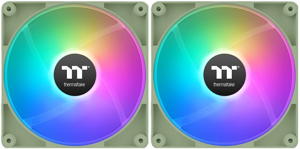 Комплект вентиляторов для корпуса Thermaltake CT120 ARGB (2 шт.) зеленый, 120 мм, 2000 об/мин, 25.8