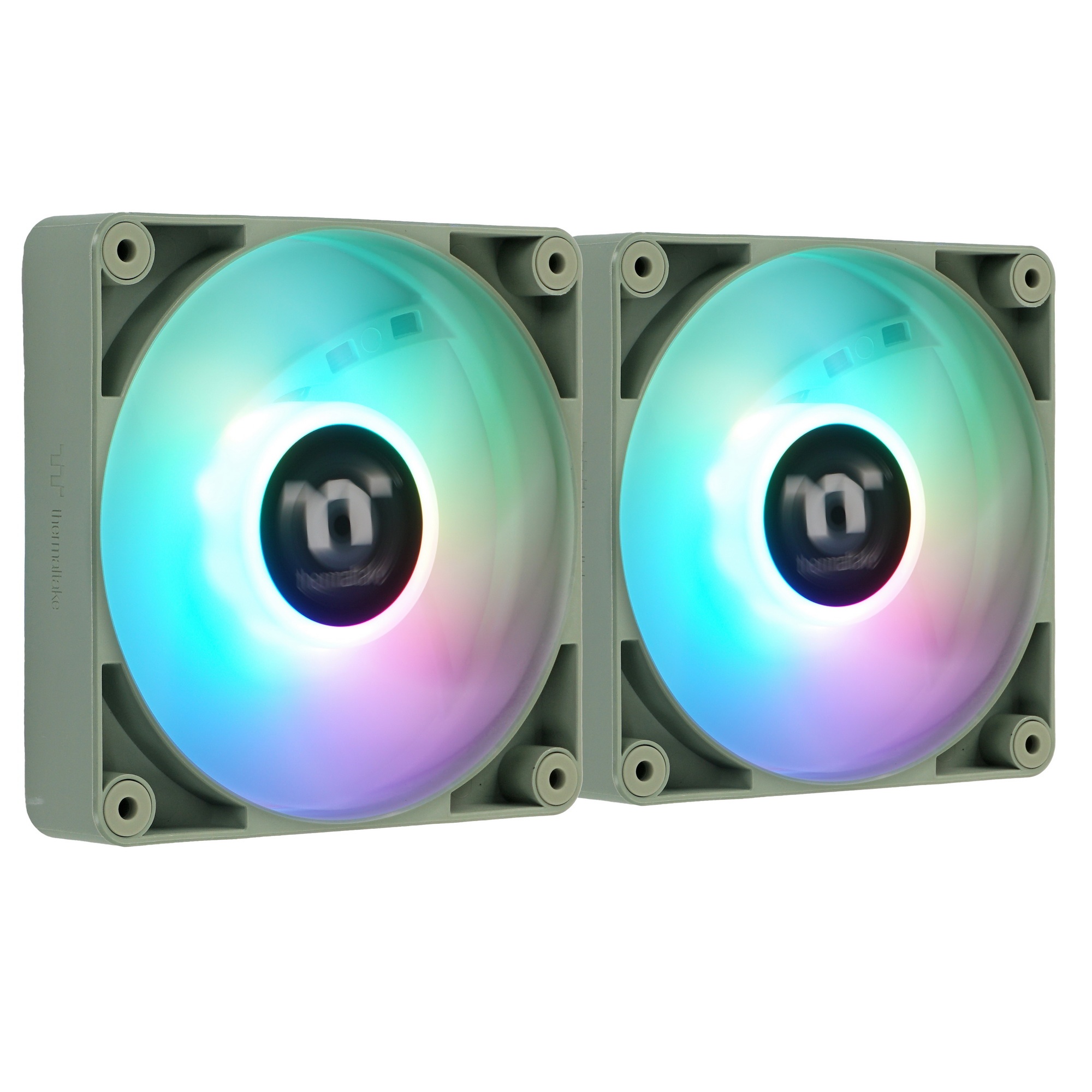 Комплект вентиляторов для корпуса Thermaltake CT120 ARGB (2 шт.) зеленый, 120 мм, 2000 об/мин, 25.8