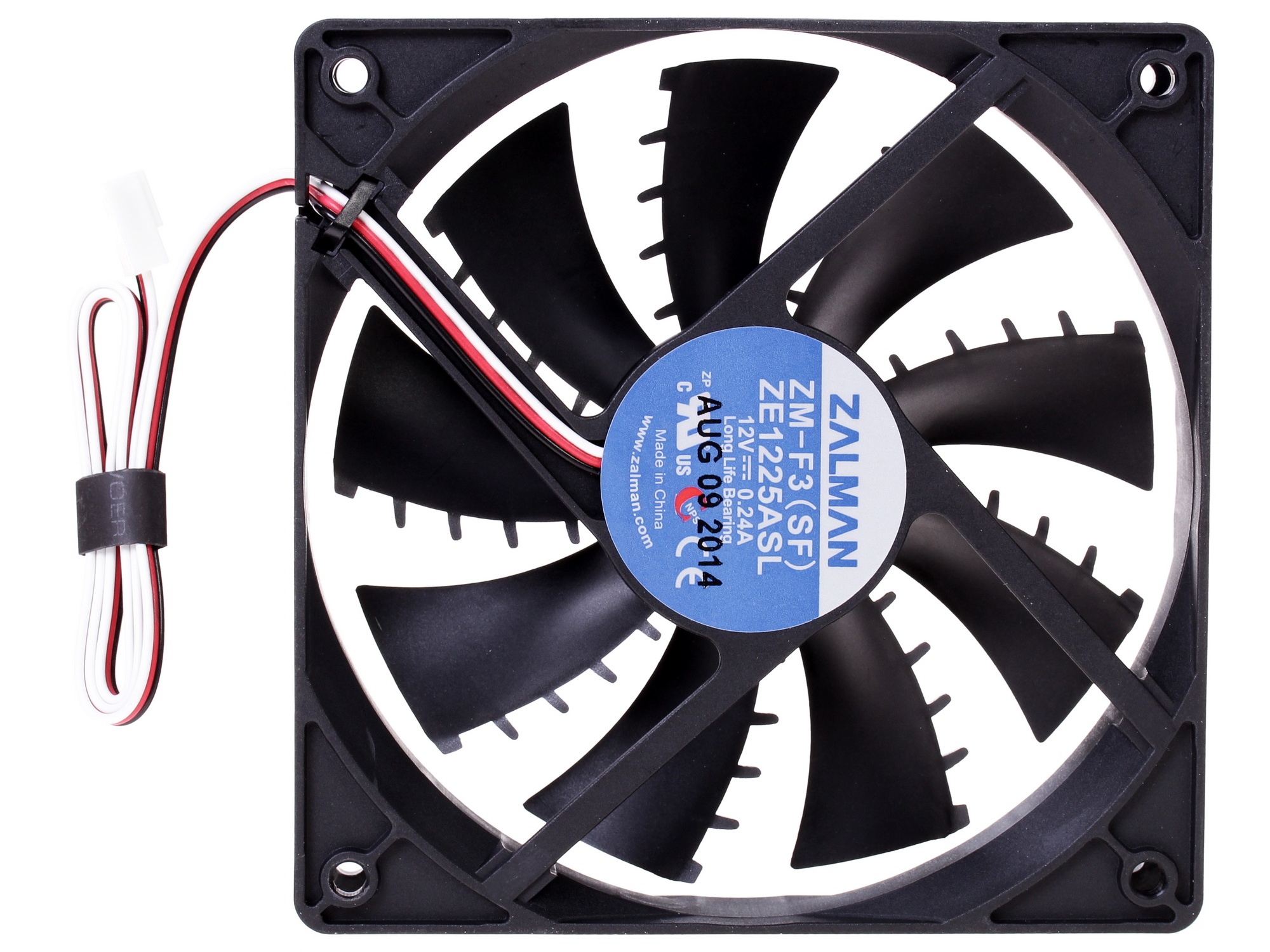 Вентилятор для корпуса Zalman ZM-F3 PLUS (SF) черный, 120 мм, 1200 об/мин, 23 дБ, 3 pin