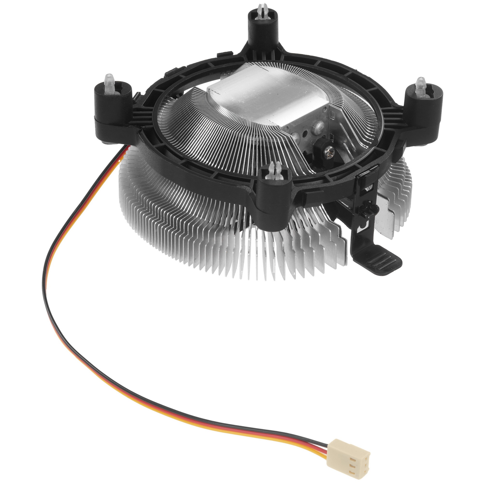 Кулер для процессора Crown CM-80 v2 серебристый/черный, 75 мм, алюминий, 2200 об/мин, 22 дБ, 3 pin,