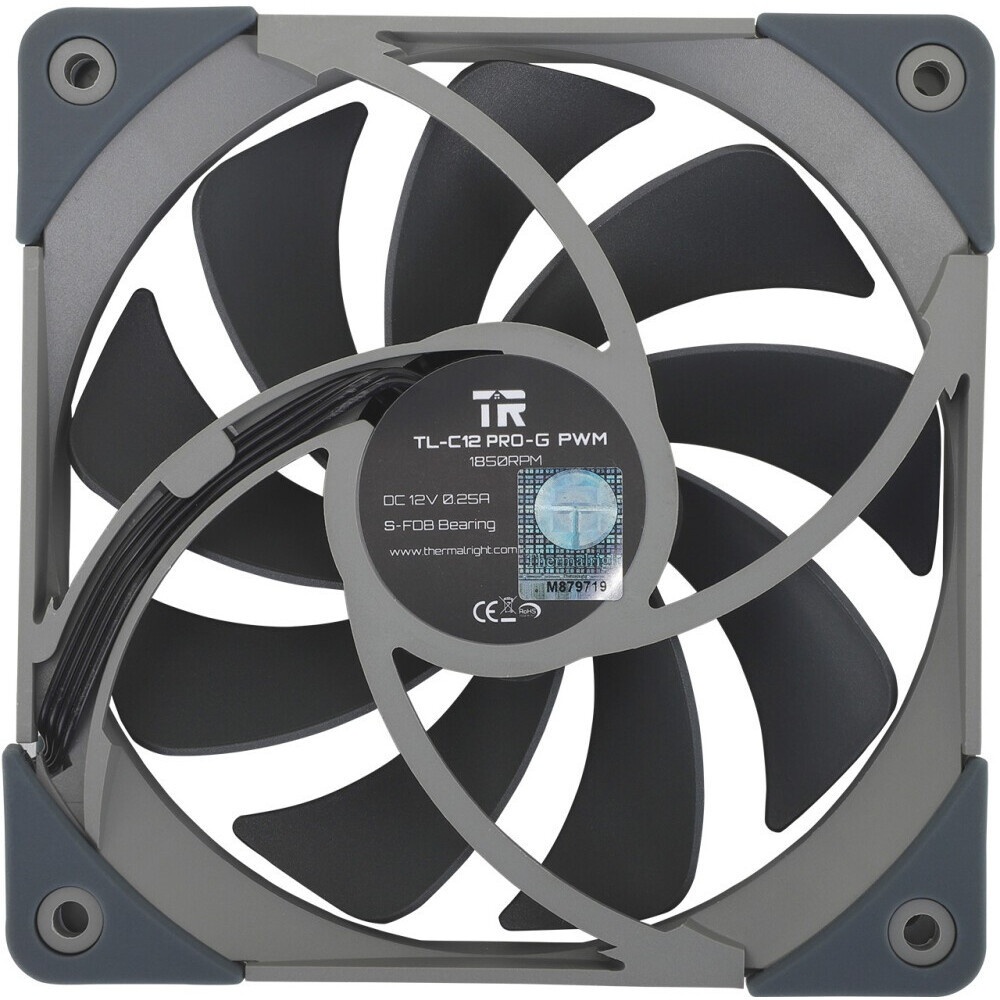 Вентилятор для корпуса Thermalright TL-D12B черный, 120 мм, 1500 об/мин, 25.2 дБ, 4 pin