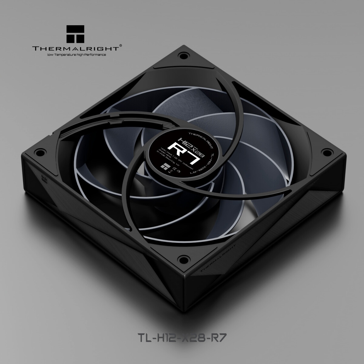 Вентилятор для корпуса Thermalright TL-D12B черный, 120 мм, 1500 об/мин, 25.2 дБ, 4 pin