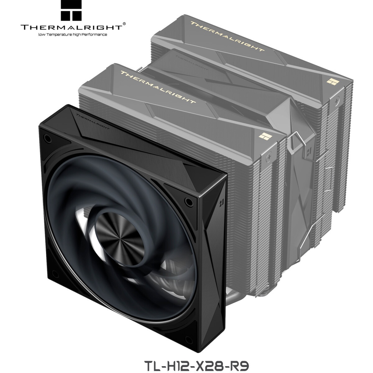 Вентилятор для корпуса Thermalright TL-D12B черный, 120 мм, 1500 об/мин, 25.2 дБ, 4 pin